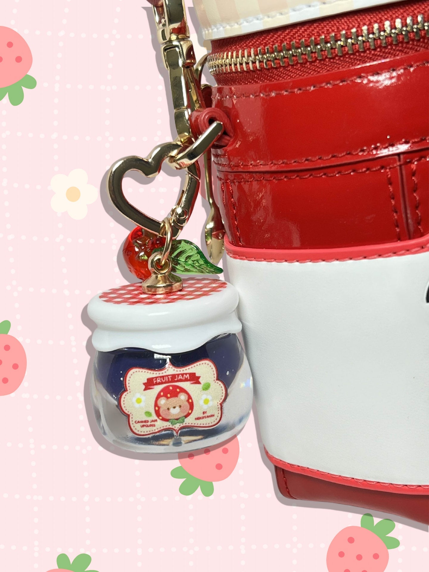 Fruit Jam Lip Gloss Keychain